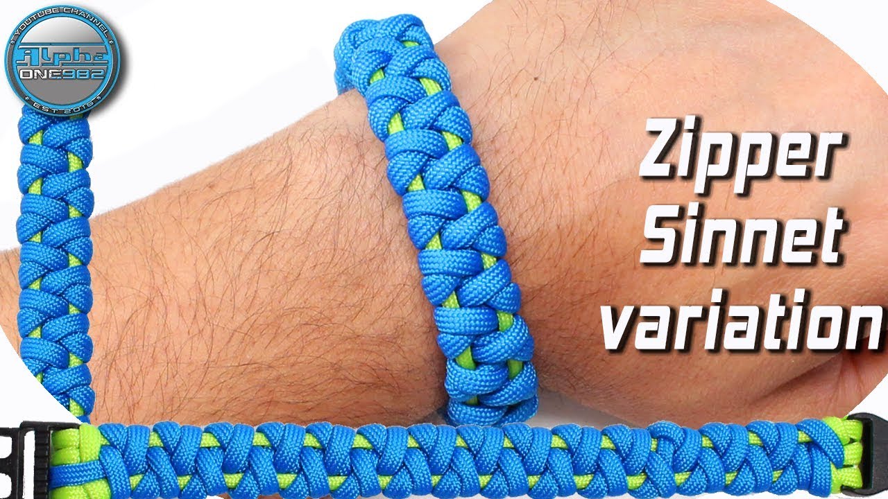 DIY Paracord Bracelet Zipper Sinnet variation - World Of Paracord - How to make Paracord Bracelet Tu