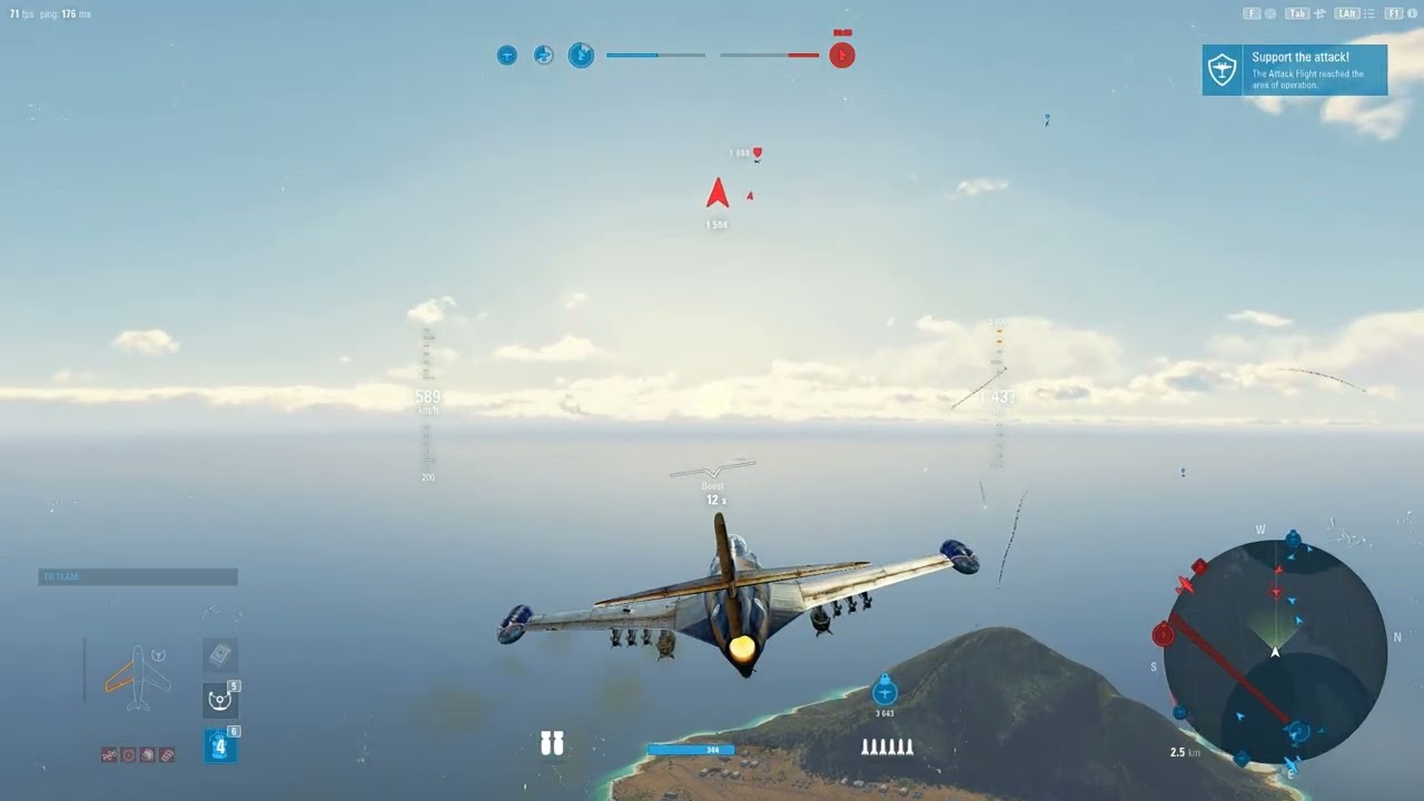 First Strike / World of Warplanes F9F-5 Gameplay [NA_251206, USA - IX]