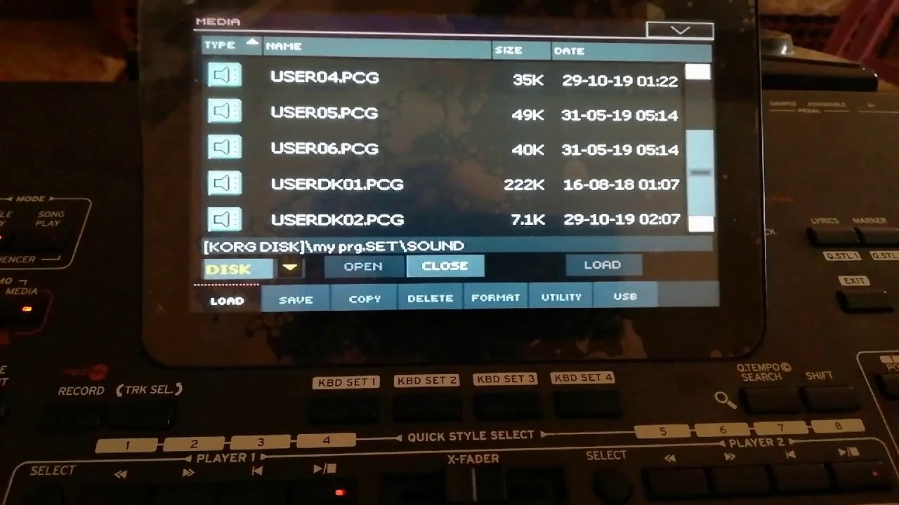 طريقة نقل ايقاعات من سيت الى سيت اخر على جميع آلات الكورج KORG PA