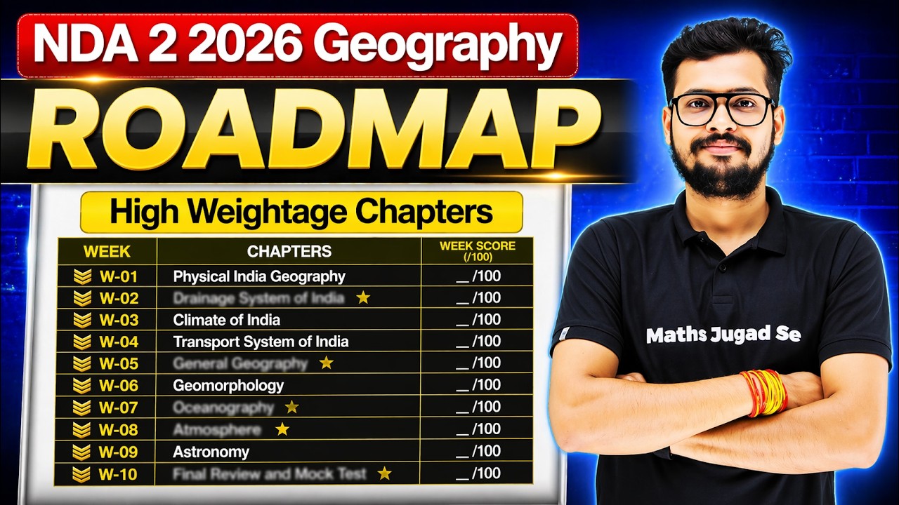 NDA 2 2026 Geography Roadmap 🗺️ Syllabus + Weightage + Strategy &mdash; सब एक Video में! 🔥