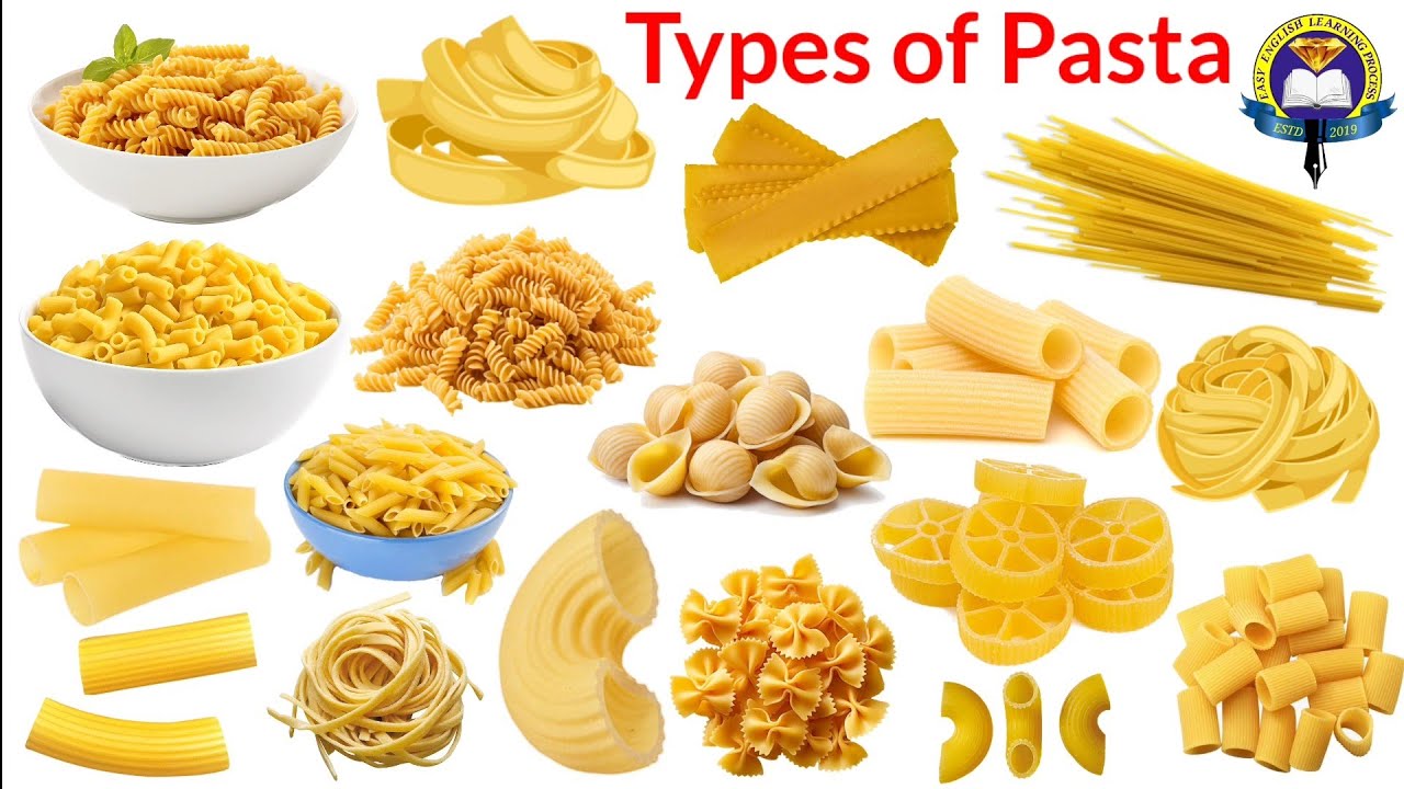 Types Of Pasta | Different Shape Of Pasta | Pasta name | Easy English Learning Process