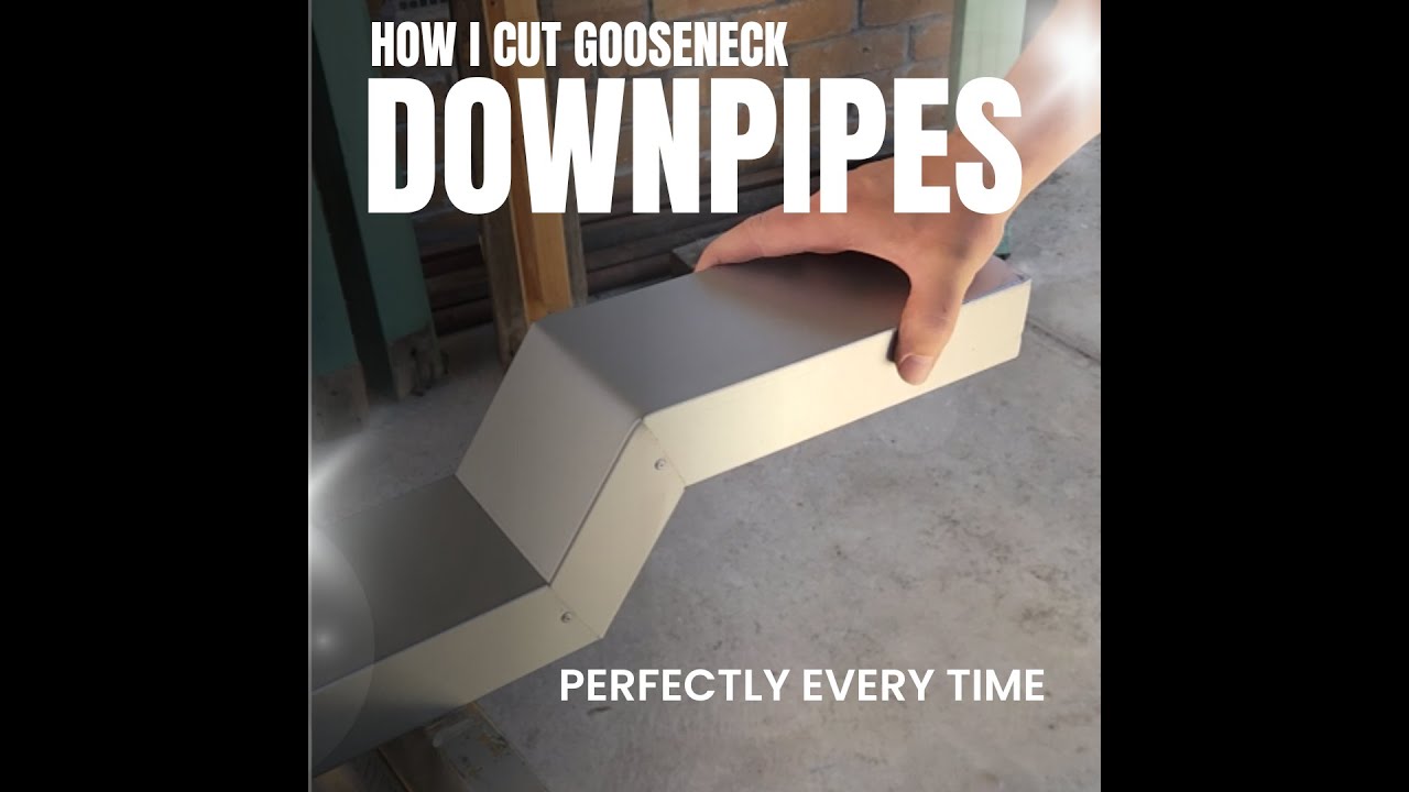 How I ALWAYS cut gooseneck downpipes.