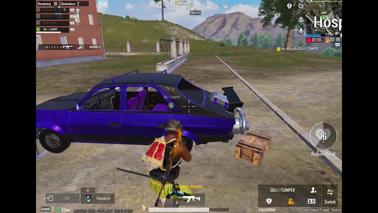 12kills with  🐔 dinner watch full match more fun no recall #bgmitelugu #trending #venblujaytg ep53