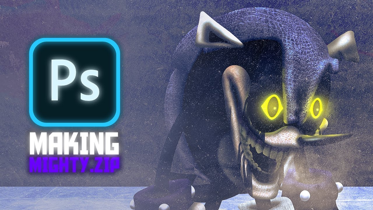 Making Mighty.ZIP from a Friday Night Funkin' Mod in Photoshop | Speed Edit | D-Sides