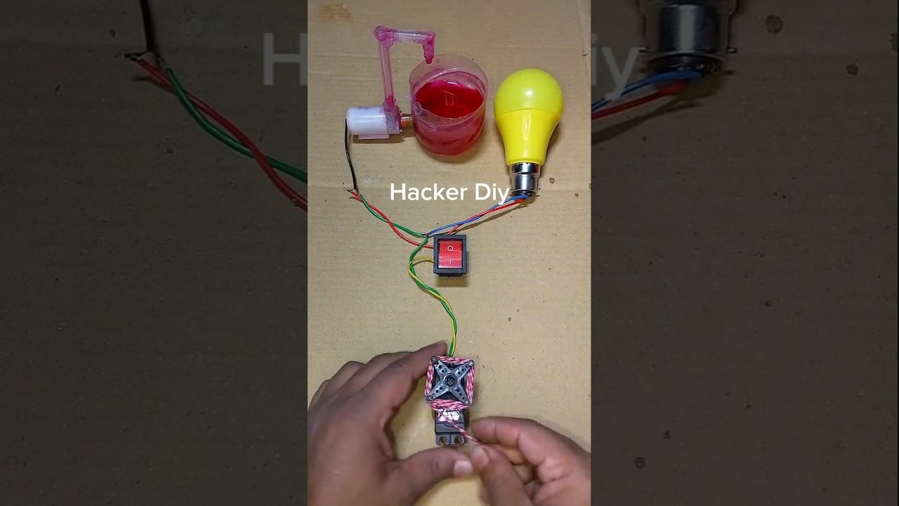 Powering a Water Pump and LED Bulb With Rope Turning Gear Motor Generator 