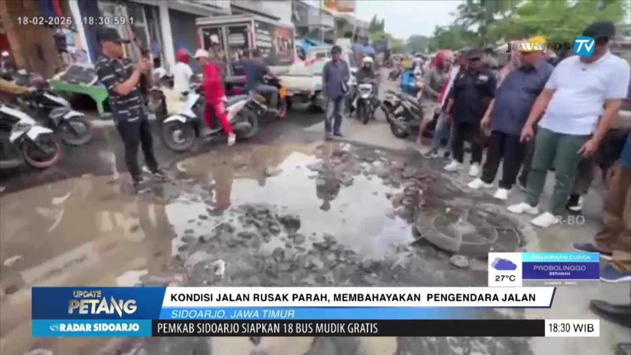 Bupati Sidoarjo Subandi Targetkan Perbaikan Jalan Rusak di Kawasan Sidoarjo Barat