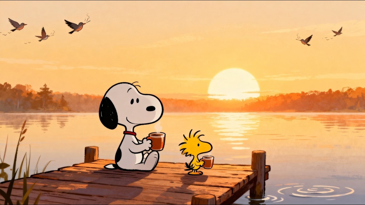 ☕ Morning Coffee Jazz by the Lake 🌅 Relaxing Birdsong & Smooth Jazz for Study, Work & Reading