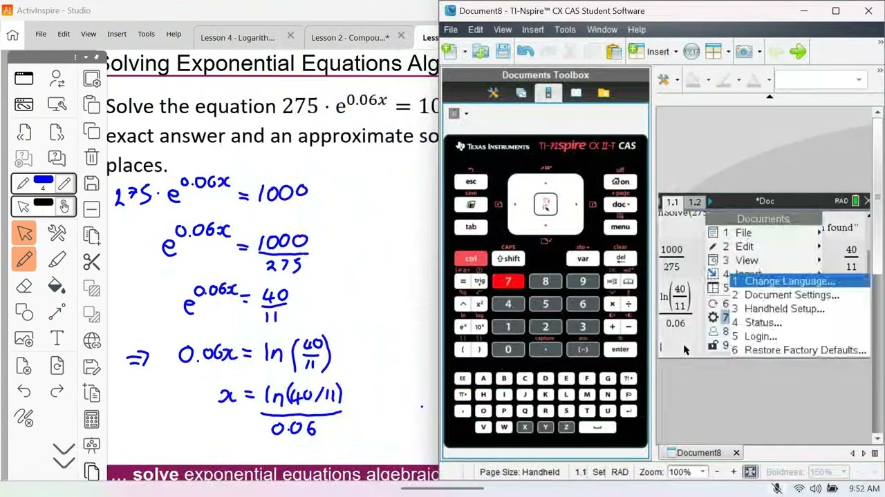 IM3 U6L5 - Solving Exponential Equations