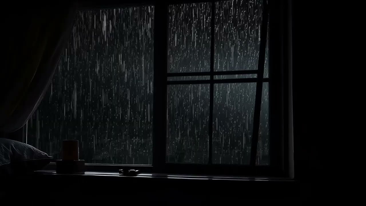 Rain and Thunder Window Sounds | Stress Relief, Sleep & Study Focus