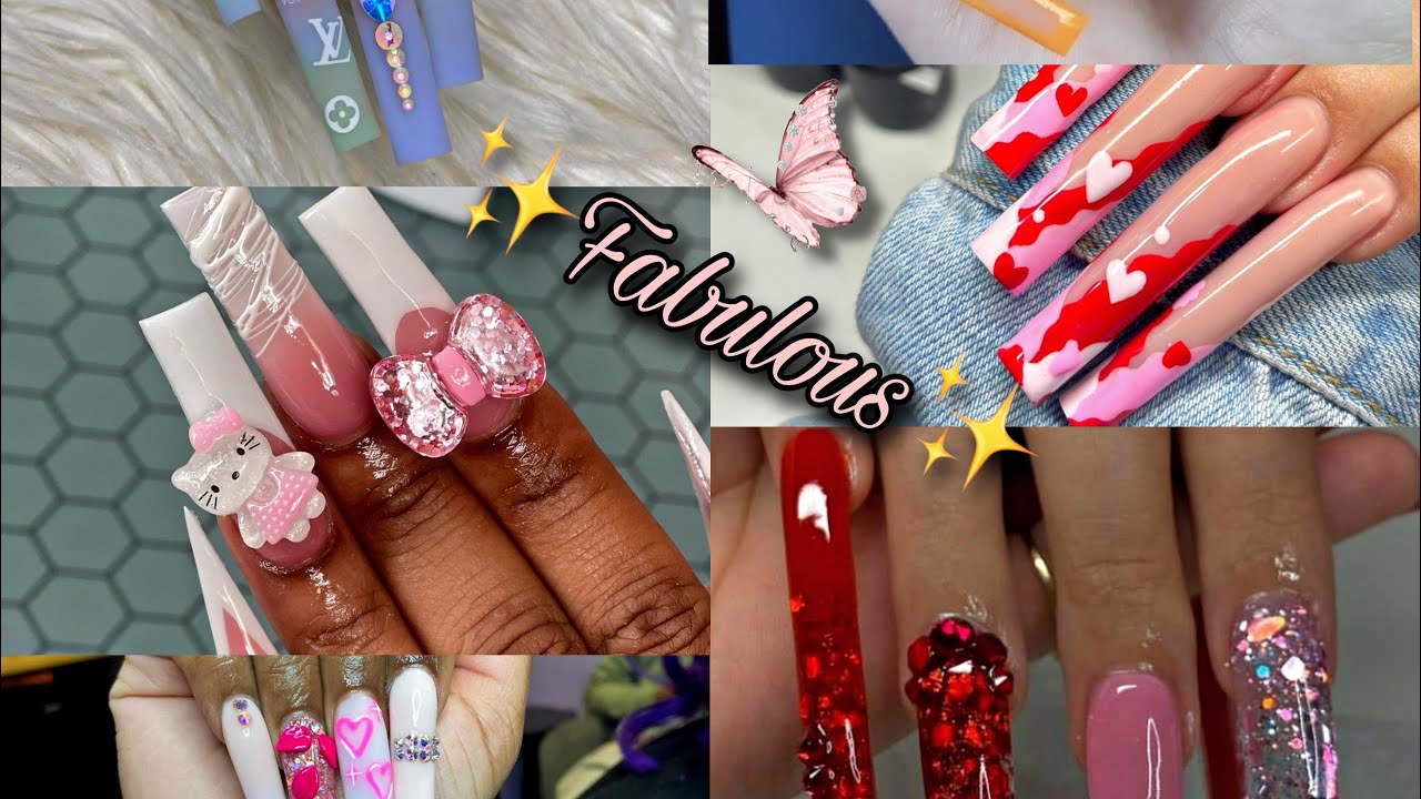 **✨LONG NAILS✨ of INSTAGRAM & TIKTOK** BADDIE NAILS; ACRYLICS; GELS; EXTENDO NAILS XXX💅🏽😍💞