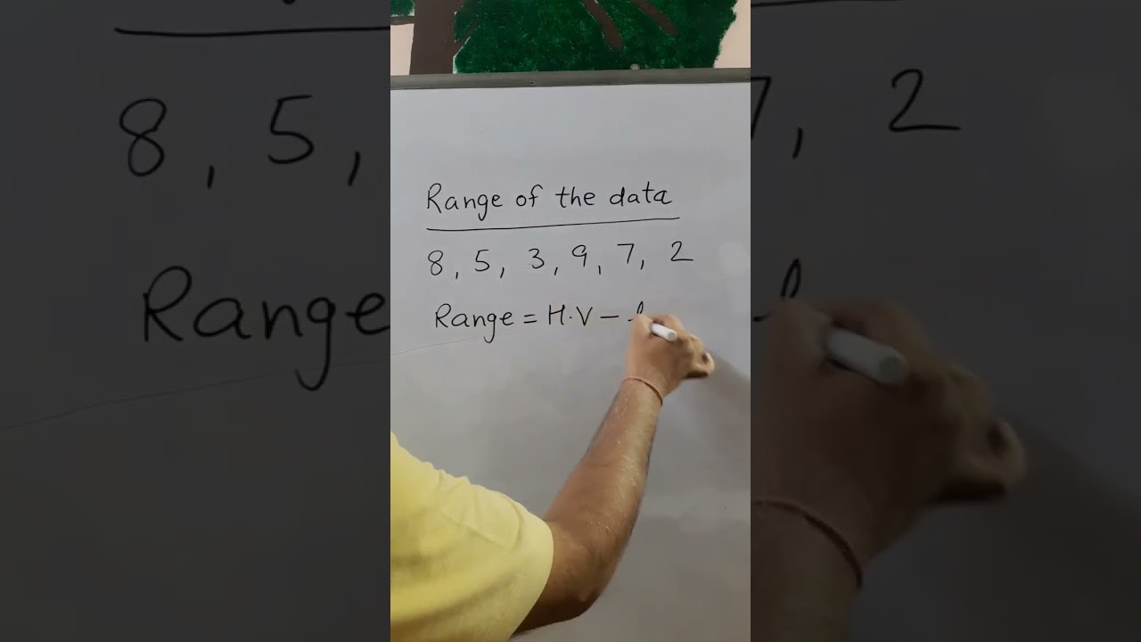 find the range of the data | Range कैसे निकाले 