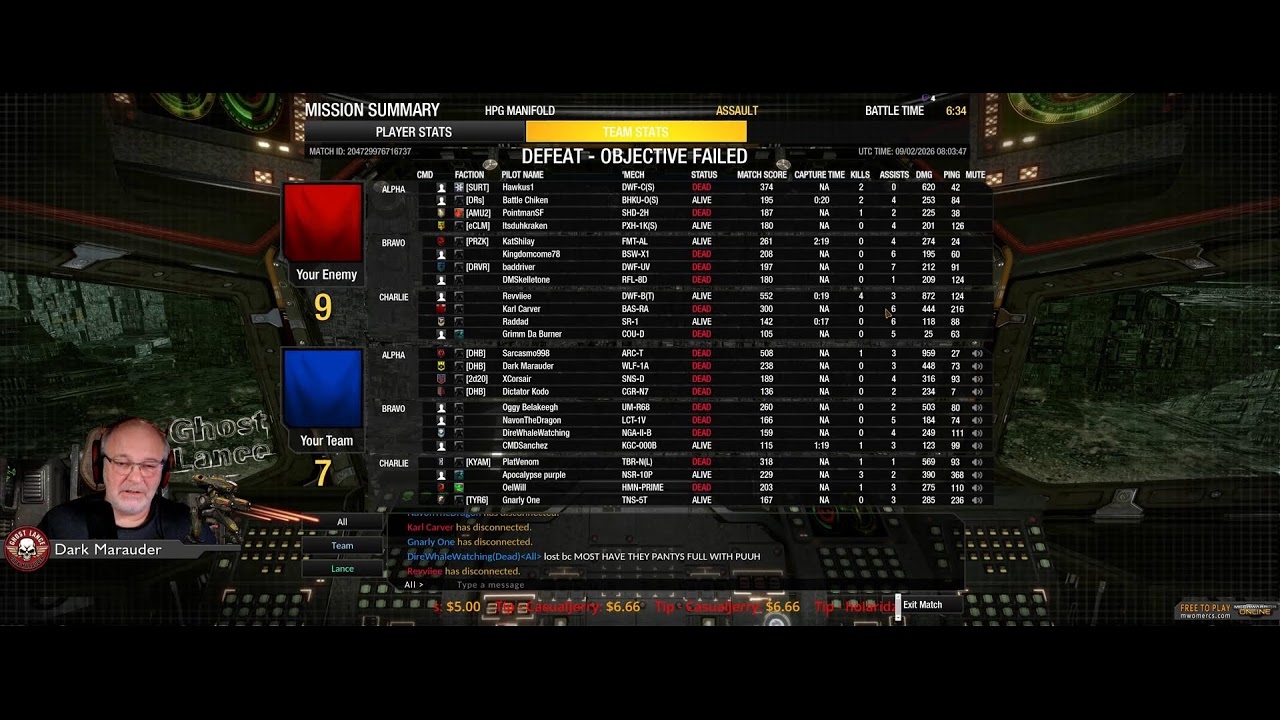 Dark Marauder & Ghost Lance - Live - Killing Mechs, Yours & Mine!