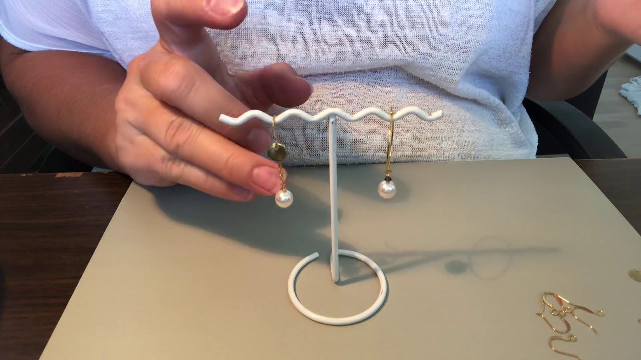 Lav selv øreringe med Swarovski perler og kæde
