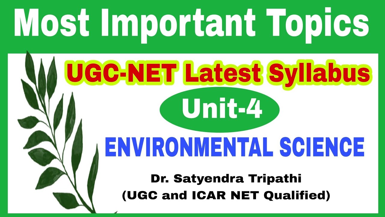 UGC NET Environmental Science Syllabus 2024 | UGC NET Environmental Science | UGC NET Syllabus 2024