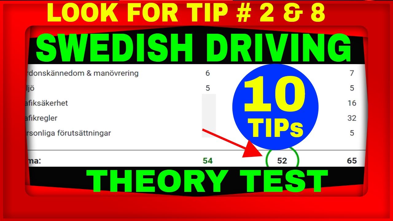 Driving Theory Test In Sweden For 2026:  Swedish driving test tips: 10 TIPs In english