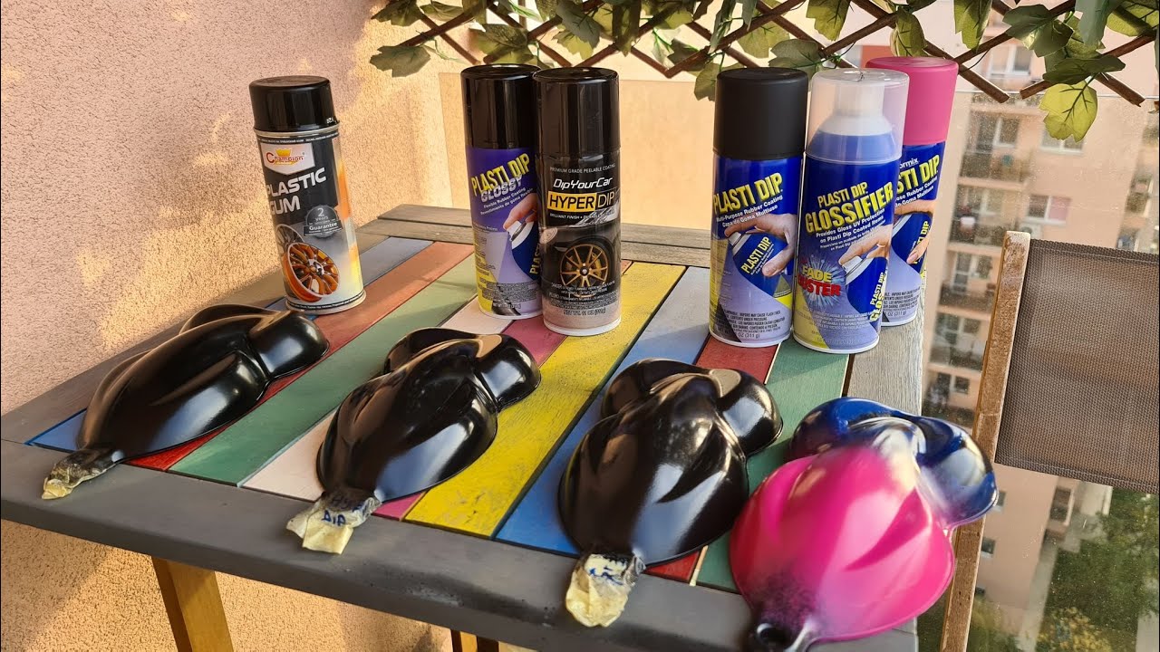 PlastiDip lucios, vopsea cauciucata, comparatie intre lucios, semilucios si mat + lac