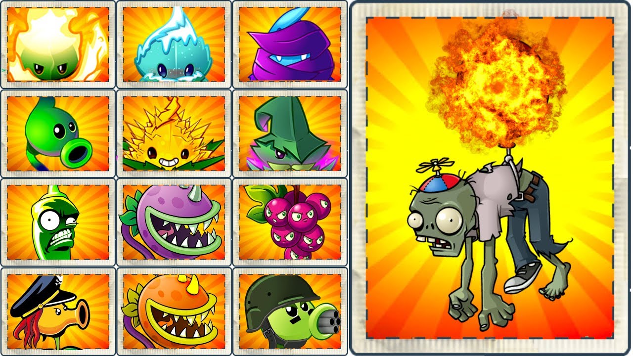 Plants vs. Zombies 2 Mod Every Premium Plant Power Up! vs Balloon Zombie PVZ 2 Primal Gameplay