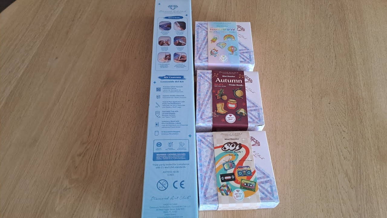 😍Unboxing #diamondartclub toile et mini dazzles 😍