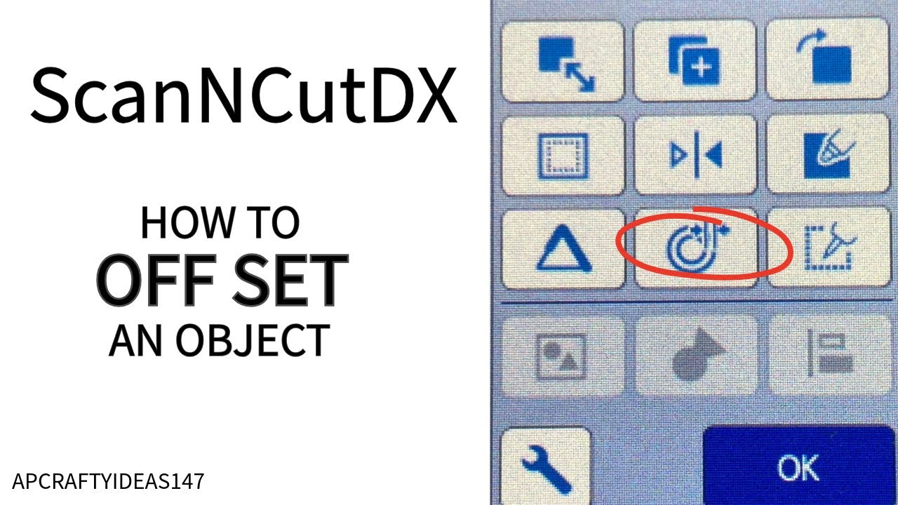 How to use the off-set function using ScanNCut