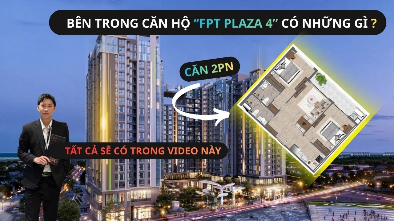 Bên trong căn hộ FPT Plaza 4 có những gì? Tất cả có trong video này // 0374.083.640 (e.Minh)