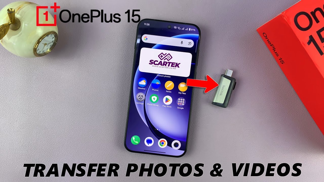 Как перенести фотографии и видео с OnePlus 15 на USB-флешку