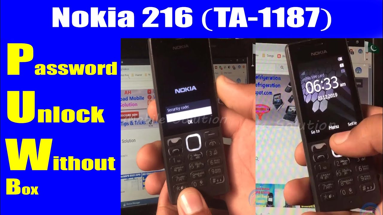 Nokia 216 RM 1187 Security Code Reset Free Method and USB Drivers with Miracle Urdu Hindi
