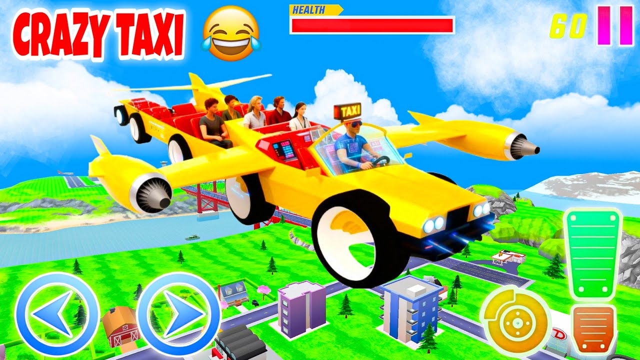 😂 CRAZY Flying Taxi in Dude Theft Wars 🚕✈️