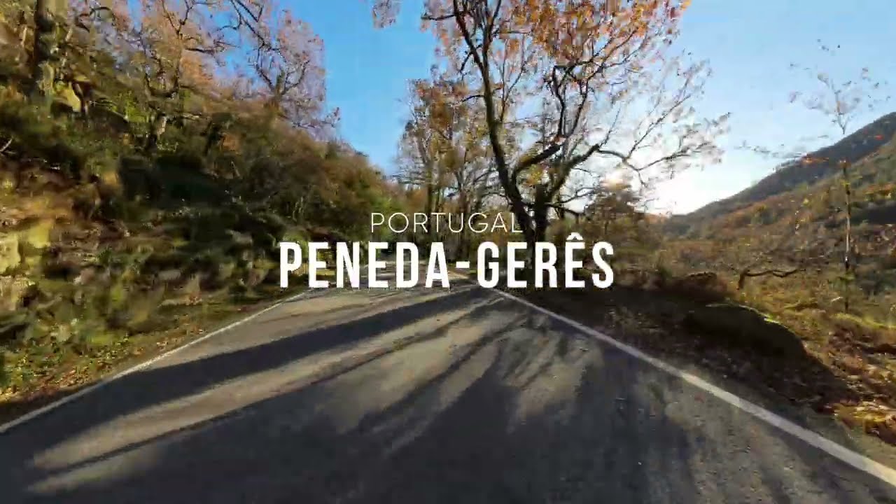 Relaxing POV driving mountain road through national park Peneda-Gerês, Portugal 4k
