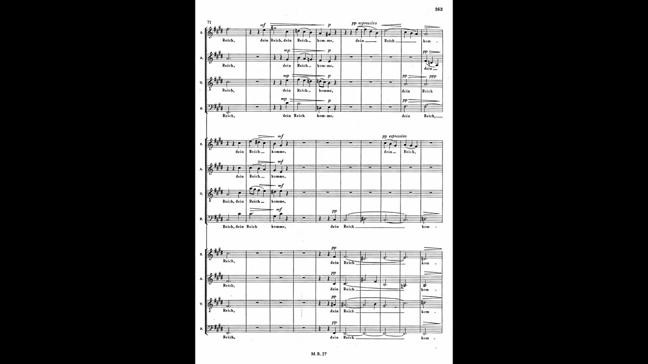 Max Reger - Vater Unser WoO VI/22 [Score Video]