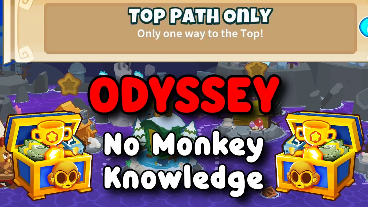 BTD6 Odyssey | No Monkey Knowledge Guide | Hard Mode Tutorial | Top Path Only