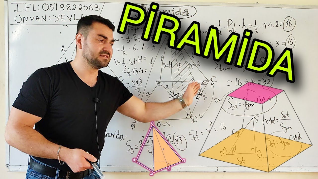 ✅🔺Piramida , Kəsik Piramida , asan dərs izahı #riyaziyyat #dim #piramida #abituriyent