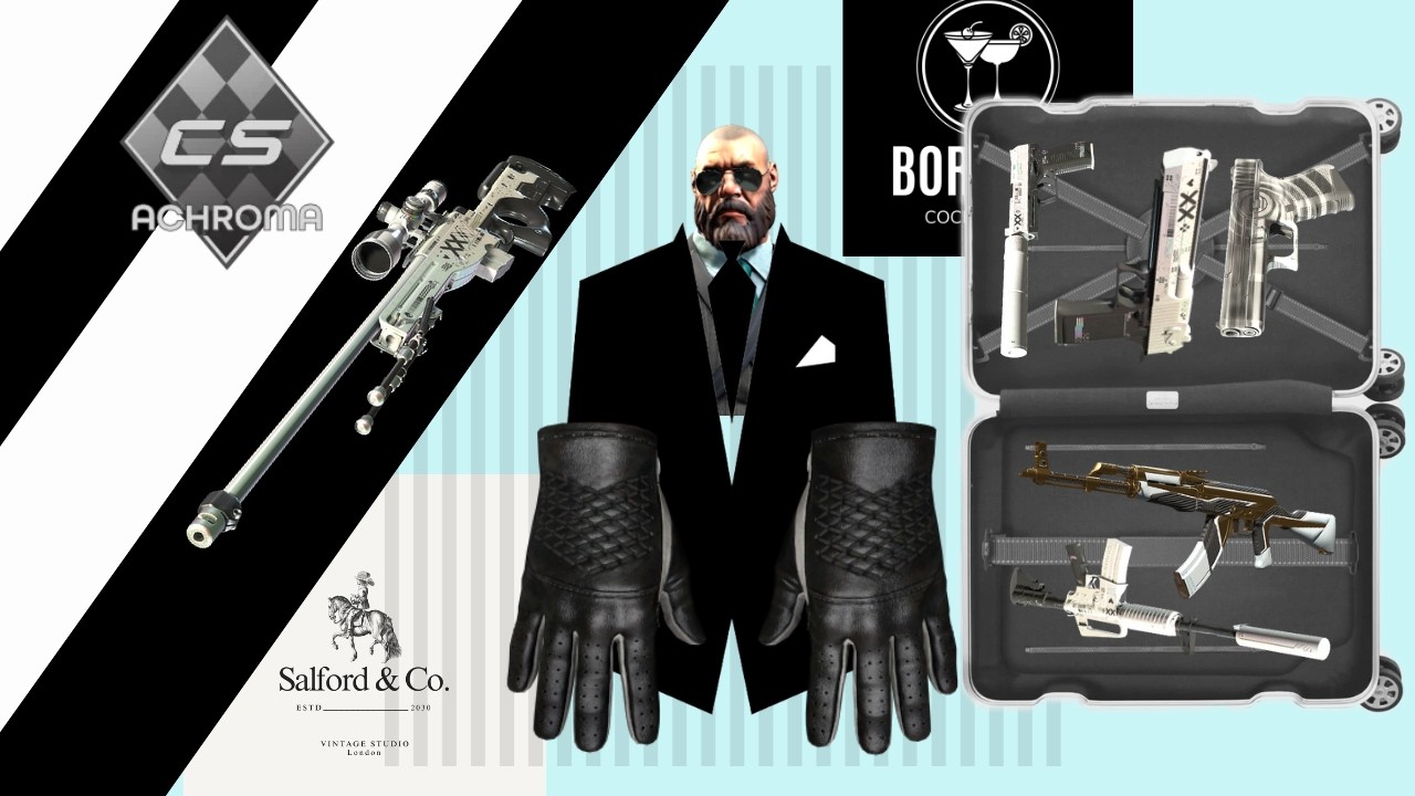 Driver Gloves Black Tie ★ Combos / Black and White Loadout