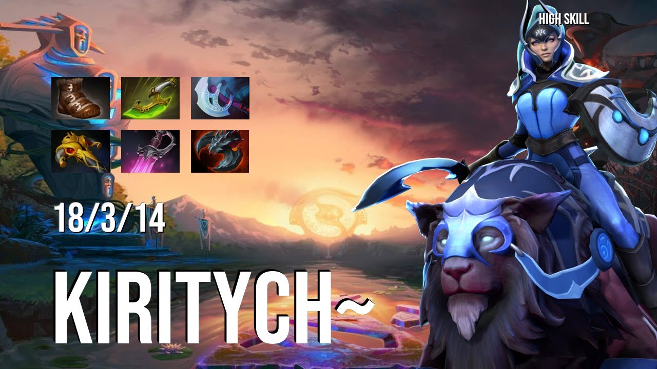 Dota 2 Pro Gameplay   Kiritych~   Luna   18 3 14   High Skill Dota 2 / Carry / 10 Rank