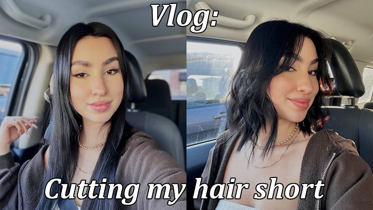 VLOG: CUTTING MY HAIR REALLY SHORT + CURTAIN BANGS