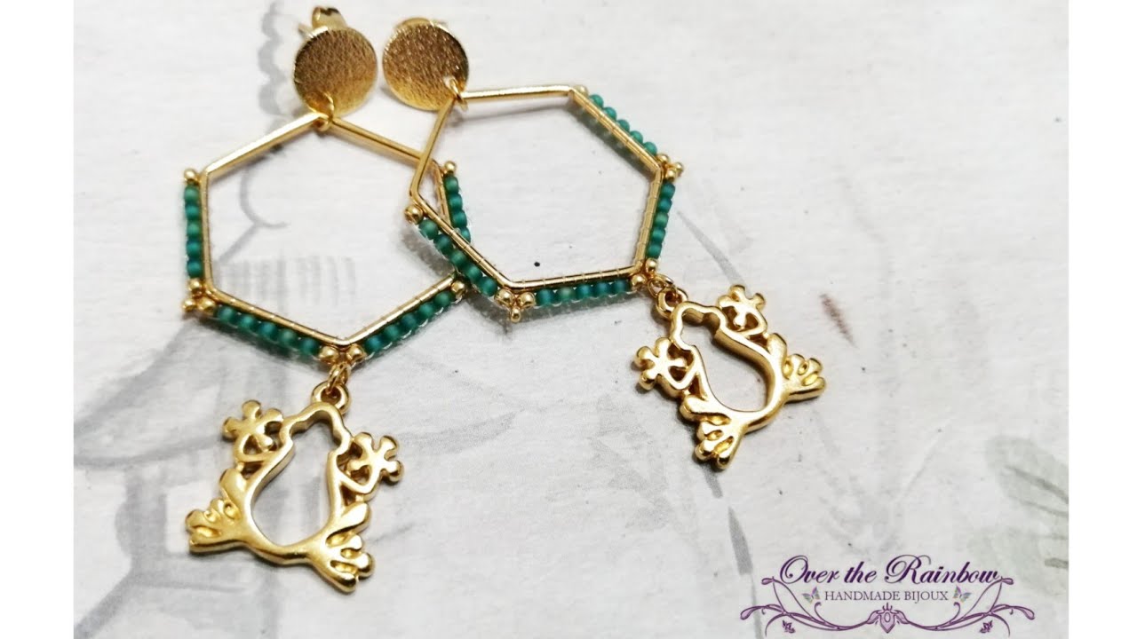 Come realizzare Orecchini Brick Stitch - Orecchini AAA CERCASI PRINCIPE AZZURRO