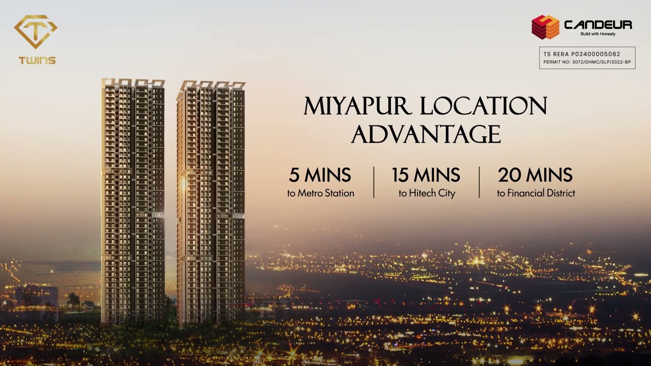 Live at the Center of Everything | Candeur Twins, Miyapur | Handover Starting Soon