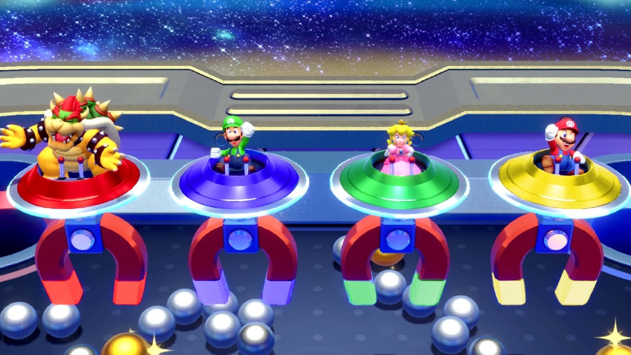 Super Mario Party Minigames - Bowser vs Peach vs Mario vs Luigi (Master CPU)