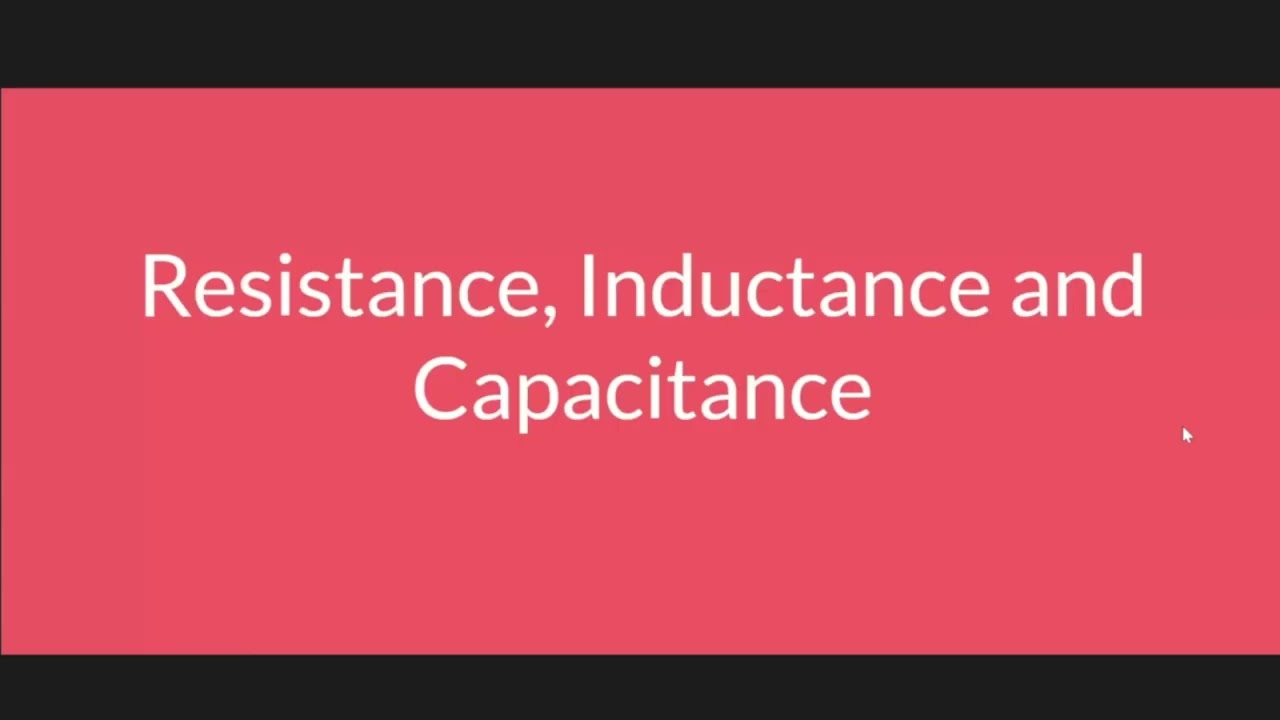 Electricity - Current, Resistance, Impedance, Inductance, Capacitance - FRCA Primary