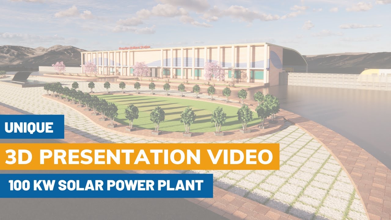 SOLAR 3D PRE DESIGN | KEVADIYA RAILWAY STATION | 100 KW | FIRST FRONT SOLAR