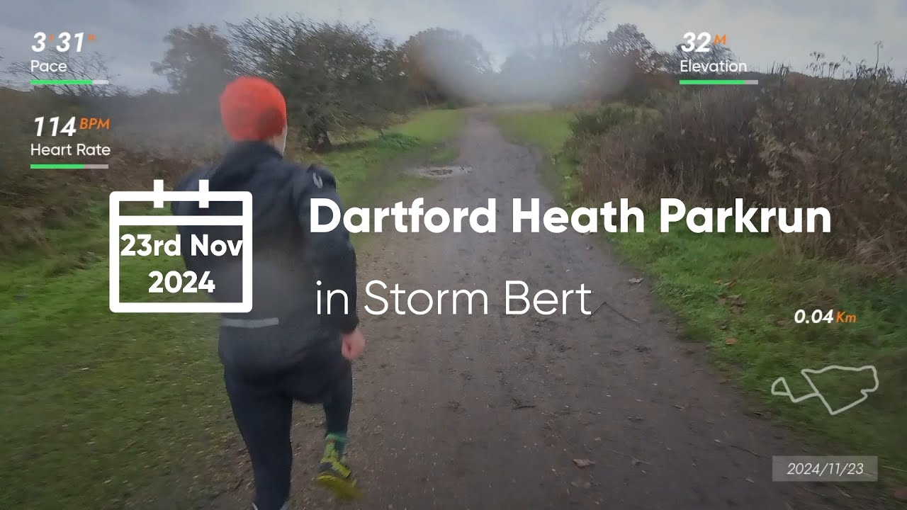 Parkrun in a storm! Dartford Heath, Kent!