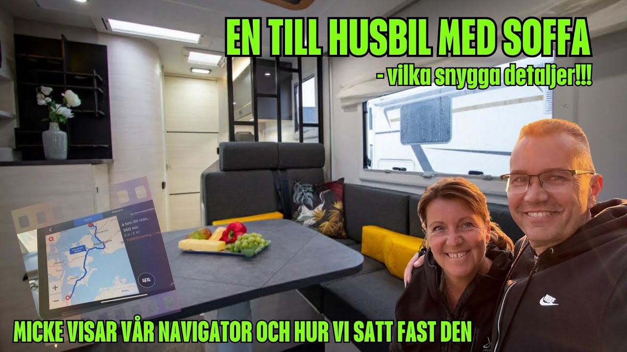 Husbil med soffa! + Micke visar GPS i iPad och fäste | varahusbilsresor.se
