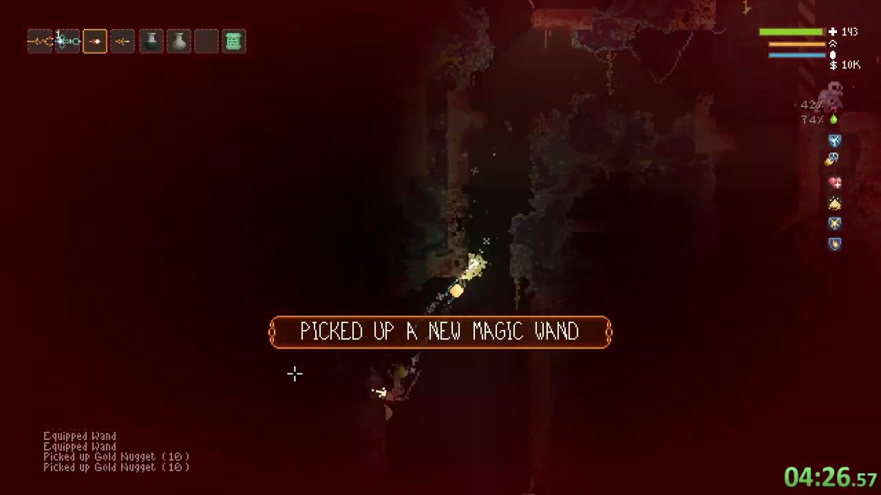 Noita 11 Orb Speedrun (9:32.05)