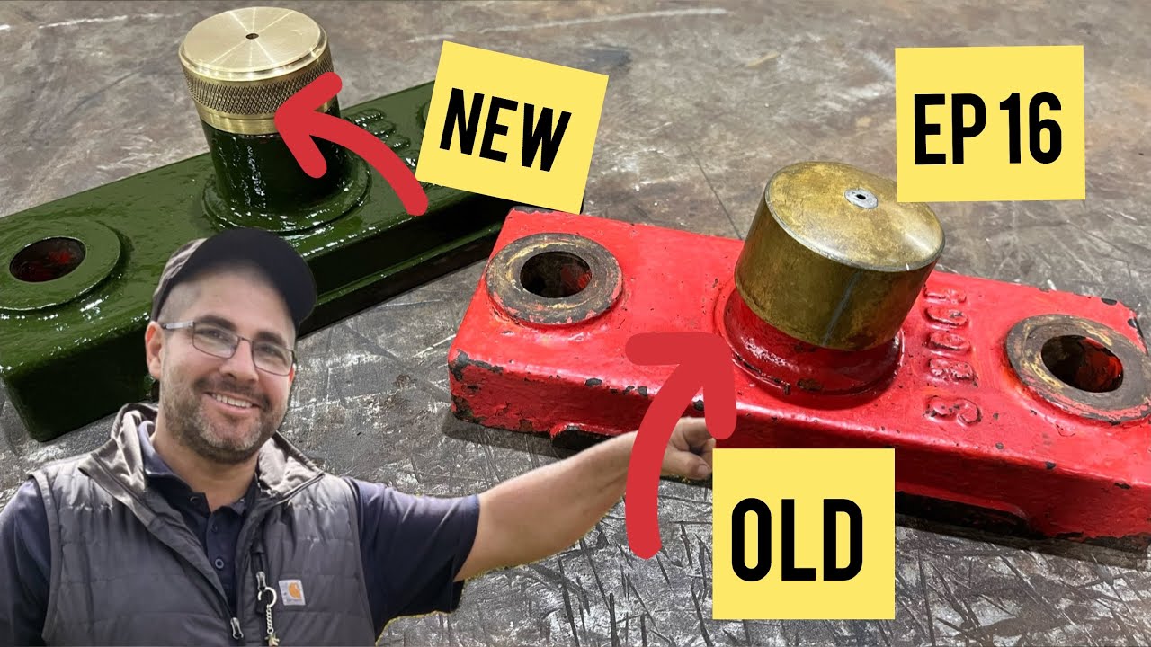 обработка НОВЫХ латунных крышек для этих больших старых крышек подшипников!! реставрация винтажны...