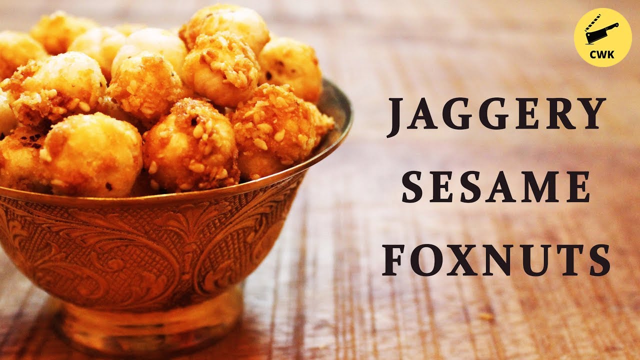 Gur Til Makhana Recipe (Jaggery Sesame Foxnuts) || Cuisine with Kavita