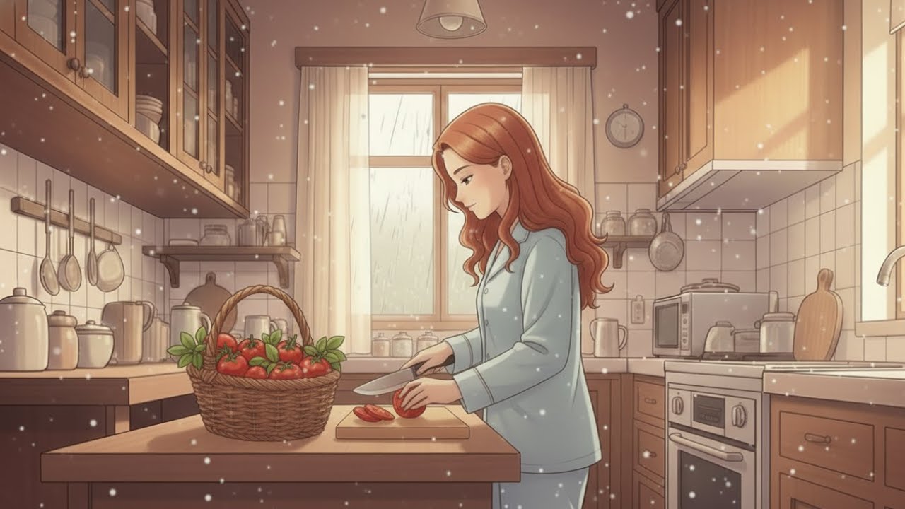A Quiet Morning in the Old House | Making Tea While Rain Taps the Windows | Ghibli Style ASMR