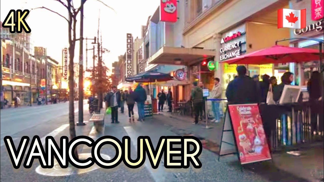 🇨🇦  [4K]  Downtown Vancouver  Street Walk ,  British Columbia, Canada 2025
