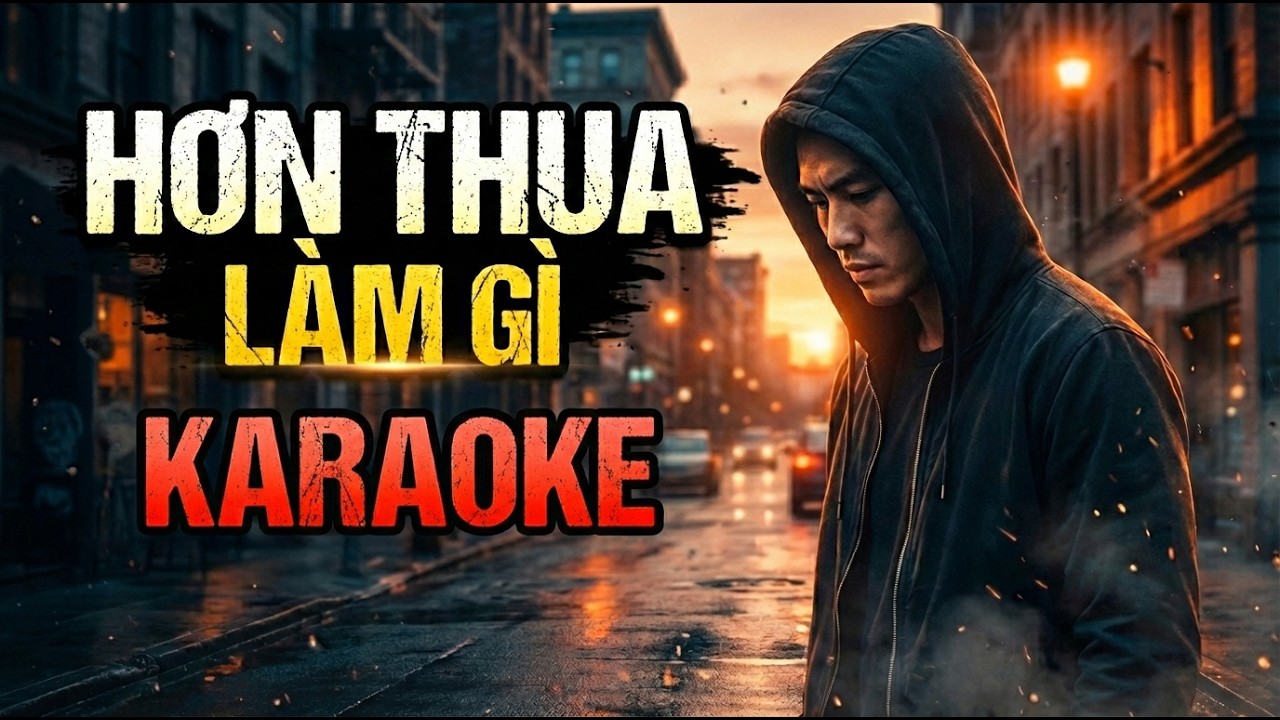 HƠN THUA LÀM GÌ KARAOKE | Blues Ballad Tone Nam | Nhạc Sống Dễ Hát | CAT Karaoke