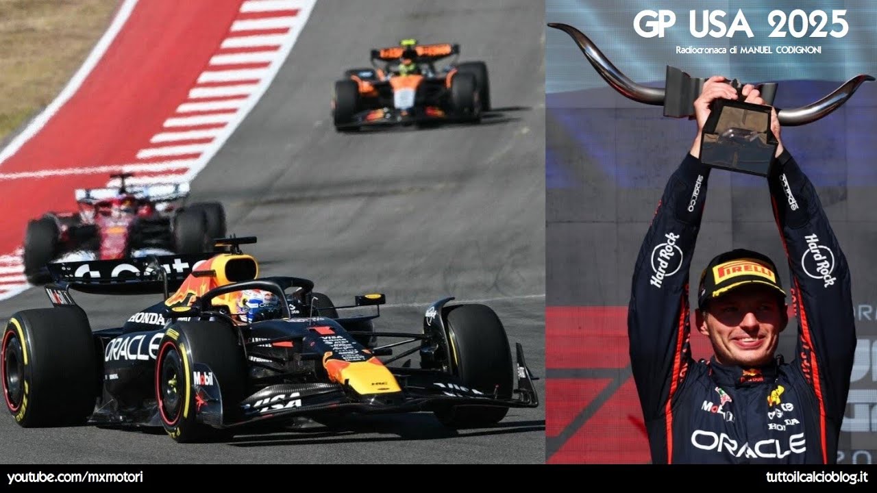 Gp USA 2025 - Radiocronaca di Manuel Codignoni - MAX VERSTAPPEN vince a AUSTIN (Rai Radio 1)