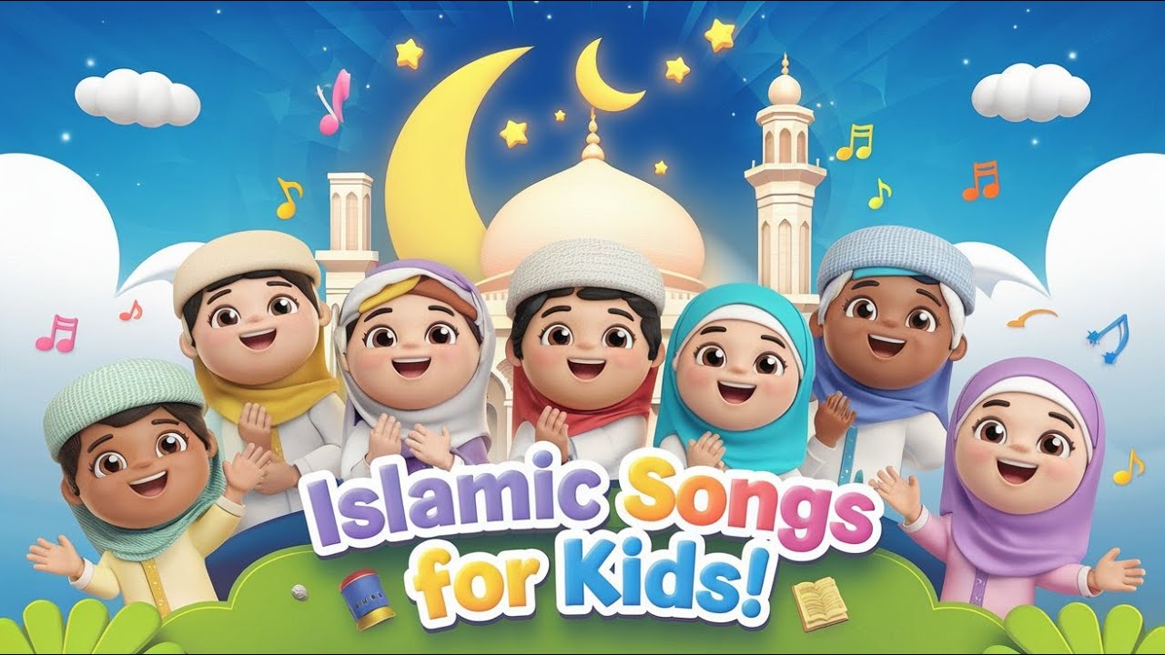 Islamic Songs for Kids ✨🌙 | Learn & Sing Along in 6 Minutes!